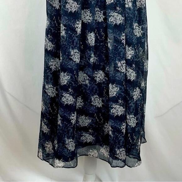 Joie Sheer Blues Grays Floral Babydoll CottageCore Feminine Dress NWOT Size M - Picture 4 of 12